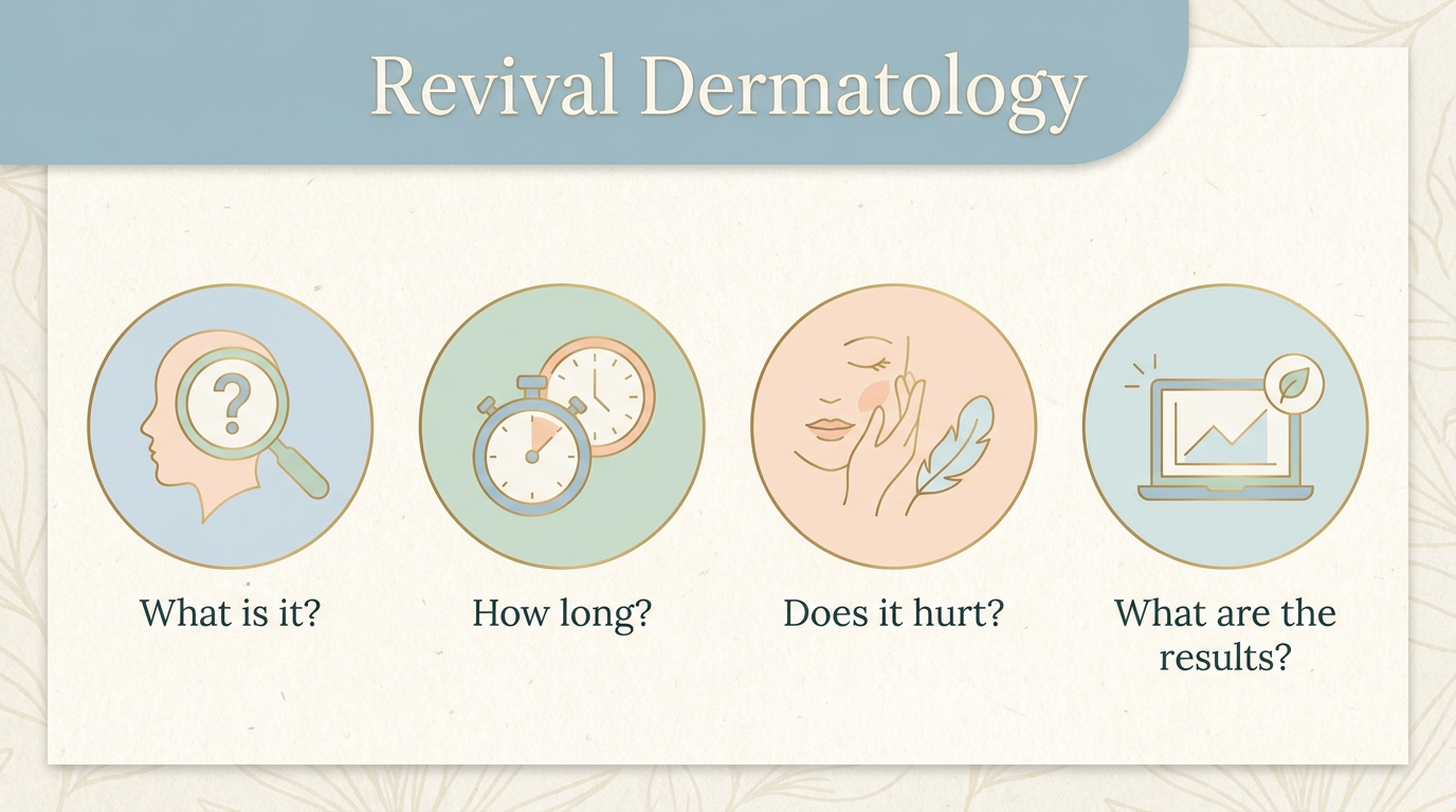 Revival Dermatology skin analysis frequently asked questions graphic